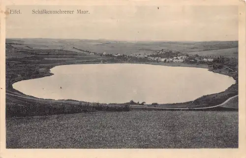 Deutschland Eifel Schalkenmehrener Maarsee Vintage Postkarte