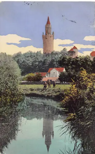 Deutschland 1911 Friedberg i Hessen Blick auf Burg Vintage Postkarte