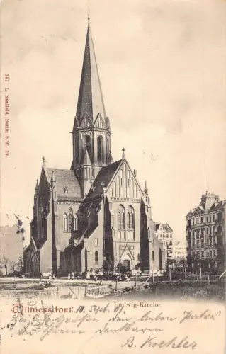 Deutschland 1901 Wilmersdorf Ludwig Kirche Kirche Vintage Postkarte