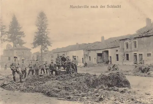 Frankreich Marcheville nach Schlacht Deutsche Infanterie Katastrophe Erster Weltkrieg Feld Postkarte