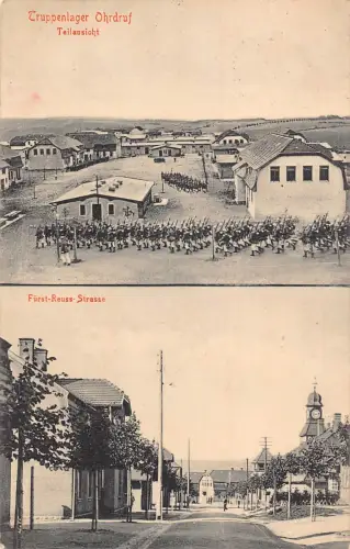 Deutschland 1916 Truppenlager Ohrdruf Teilansicht Militärlager 1. Weltkrieg Feldpostkarte
