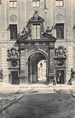 Deutschland 1918 München München Portal ein Residenzeingang 1. Weltkrieg Feldpostkarte