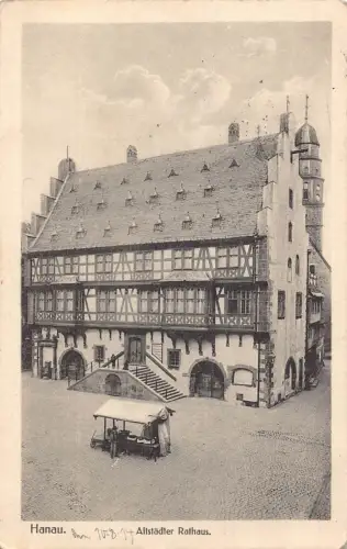 Deutschland 1914 Hanau Altstaedter Rathaus Rathaus 1. Weltkrieg Feldpostkarte
