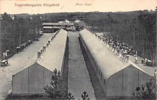Deutschland 1914 Truppenübungsplatz Königsbrück Neues Lager 1. Weltkrieg Feldpostkarte