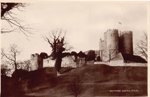 England Saltwood Castle Hytne Vintage Postkarte