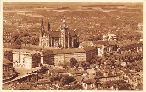 Tschechien 1940 Prag Burg Hradschin Hradschin Vintage Postkarte