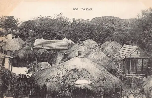 Senegal Dakar Traditional Houses Vintage Postkarte