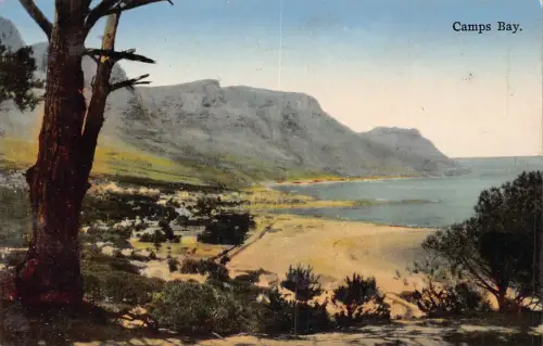 Südafrika Camps Bay Beach Vintage Postkarte