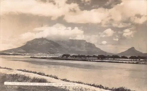 Südafrika Tafelberg und Teufelsgipfel von Milnerton Vintage Postkarte