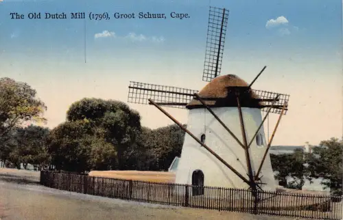 Südafrika Cape Groot Schuur Old Dutch Mill Vintage Postkarte