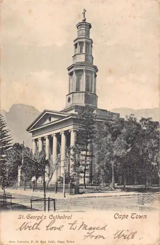Südafrika 1905 St George's Cathedral Kapstadt Vintage Postkarte