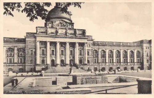 Deutschland München München Armeemuseum Kriegerdenkmal Denkmal Vintage Postkarte