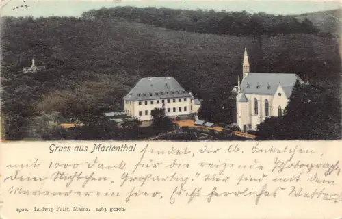 Deutschland 1903 Gruss aus Marienthal Gesamtansicht Vintage Postkarte