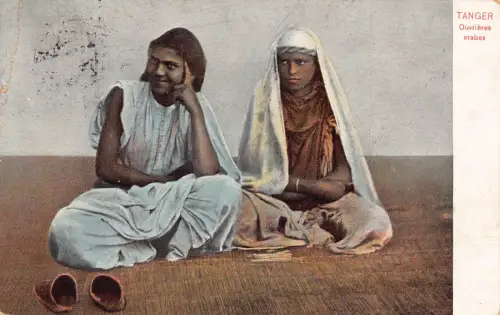Marokko Tanger 1909 Ouvrieres Arabes Jungen in Tracht Postkarte