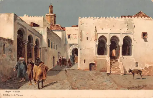 Marokko Tanger Schatzkammer und Gerichtshaus Kasbah Kunst Vintage Postkarte