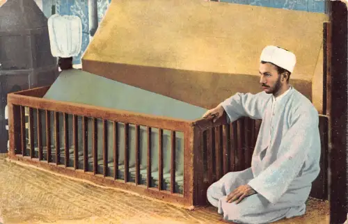 Türkei Grab von Rustem Pascha ethnischer Mann steht neben seiner Seite Postkarte