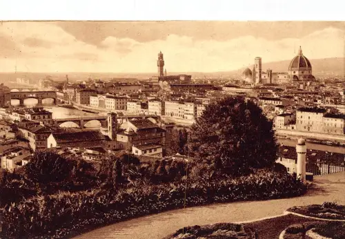 C079 Italien Firenze Panorama Vintage Postkarte