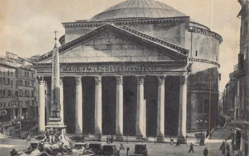 C079 Italien Roma Il Pantheon Vintage Postkarte