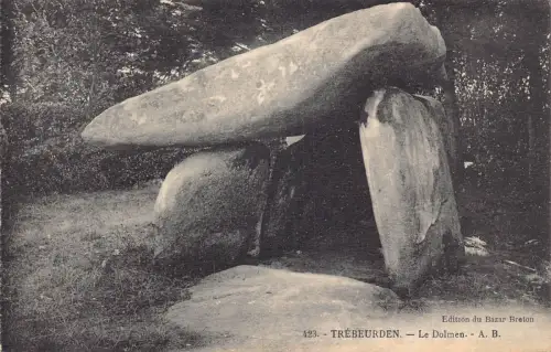Frankreich Trebeurden Le Dolmen Felsen Vintage Postkarte