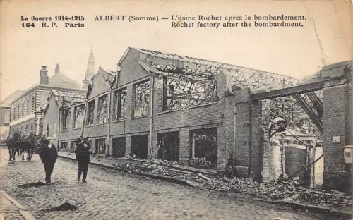 Frankreich Albert Somme Rochet Fabrik nach Bombardement WWI Katastrophe Postkarte