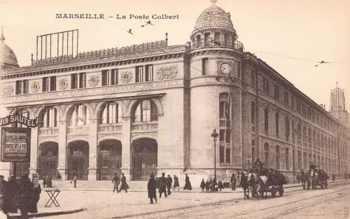 Frankreich Marseille La Poste Colbert Postamt Vintage Postkarte