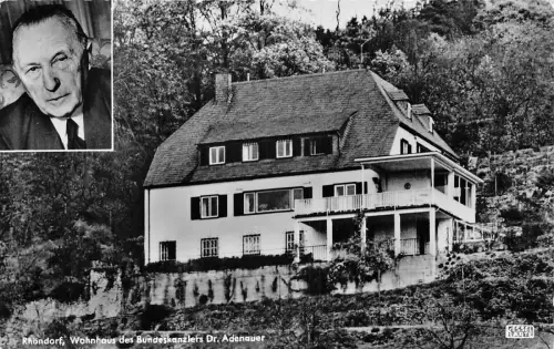 Deutschland Rhoendorf Wohnhaus Bundeskanzler Dr. Adenauer RPPC Vintage Postkarte