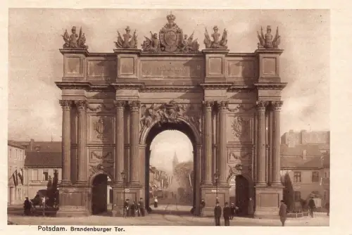 Deutschland Potsdam Brandenburger Tor Vintage Postkarte