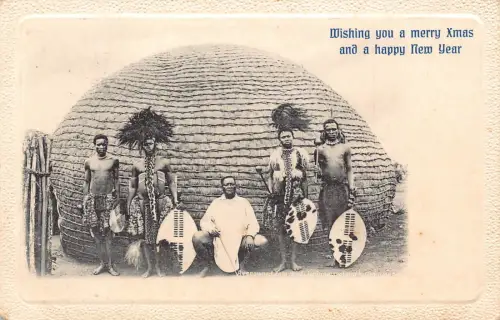 Südafrika 1904 Dorfkapelle Instrumente Ethno Vintage Postkarte