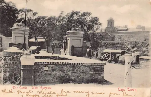 Südafrika 1904 Kapstadt Das Schloss Haupteingang Vintage Postkarte