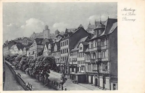 Deutschland Marburg ad Lahn Steinweg Vintage Postkarte