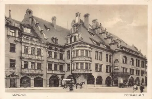 Deutschland München Hofbräuhaus Brauerei Vintage Postkarte