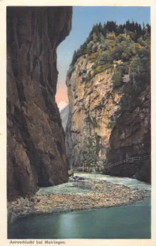 Schweiz Aareschlucht bei Meiringen Flussklippen Vintage Postkarte