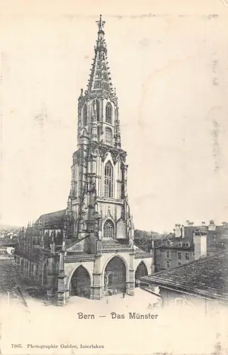 Schweiz Bern Münster Dom Vintage Postkarte