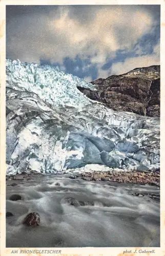 Schweiz Am Rhonegletscher Vintage Postkarte