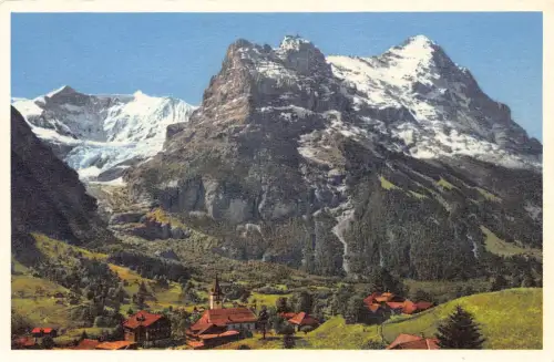 Schweiz Grindelwald Fiescherhoerner Hoernli Eigerberg Postkarte