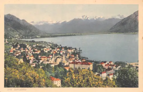 Schweiz Locarno Gesamtansicht Vintage Postkarte