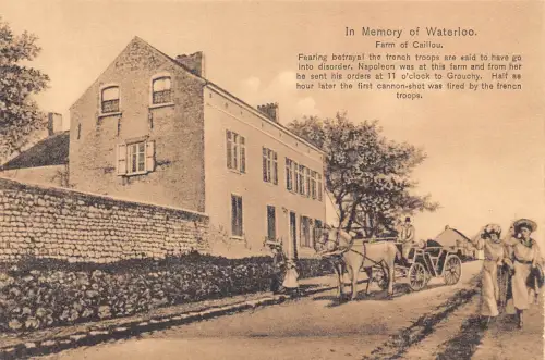 Belgien In Erinnerung an Waterloo Farm of Caillou Vintage Postkarte