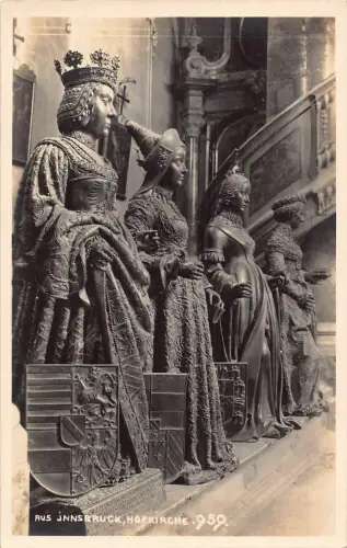Österreich Innsbruck Hofkirche Statuen Kirche Vintage Postkarte