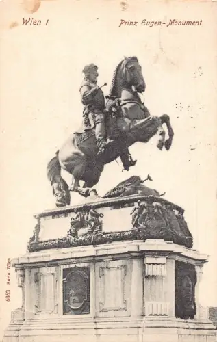 Österreich 1905 Prinz Eugen Denkmal Vintage Postkarte