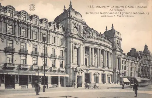 Belgien Anvers Antwerpen Neue Flamand Oper Vintage Postkarte
