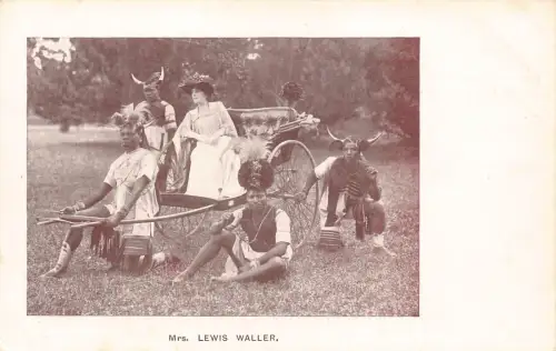 Südafrika Frau Lewis Waller Rikscha Jungen einheimische ethnische Vintage Postkarte