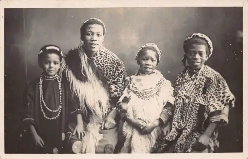 Südafrika Familie ethnische Vintage Postkarte