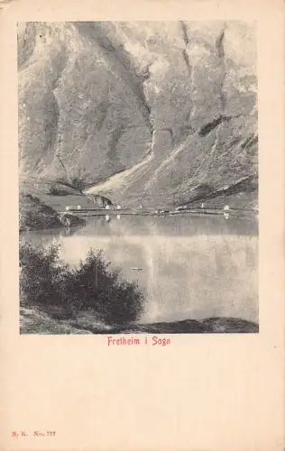 Norwegen Fretheim i Sogn Seeblick Vintage Postkarte