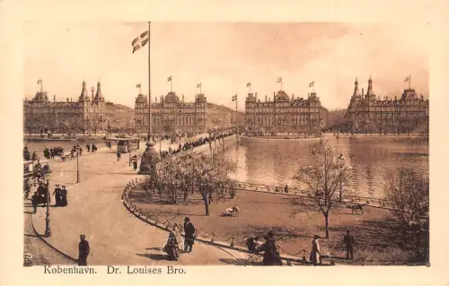 Dänemark Kopenhagen Dr Louises Bro Vintage Postkarte