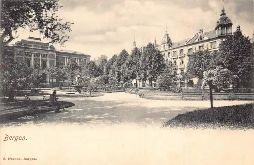 Norwegen Bergen Vintage Postkarte