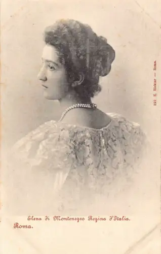 Portrait Königin von Italien Elena di Montenegro Rom Roma Vintage Postkarte
