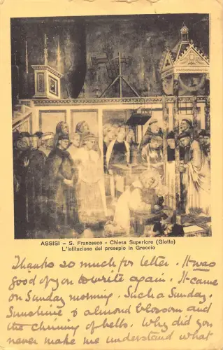 Italien 1911 Assisi S Francesco Chiesa Superiore Religiöse Fresko Postkarte