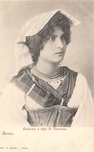 Italien Roma Rom Trachtenspitzen di Ciociara Frau Trachten Postkarte