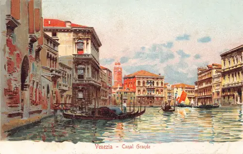 Italien Venedig Venezia Canal Grande Vintage Postkarte