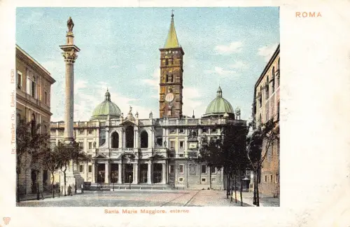 Italien Roma Rom Santa Maria Maggiore Esterno Kirche Vintage Postkarte